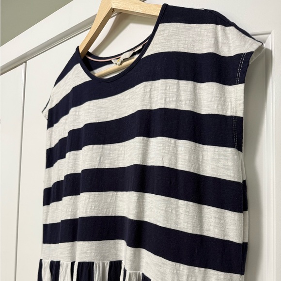 Boden Easy T-Shirt Midi Dress in Navy & White Stripe 20/22 US - Picture 5 of 10